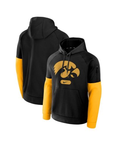 Мужское худи Nike Black Iowa Hawkeyes Fitness Performance