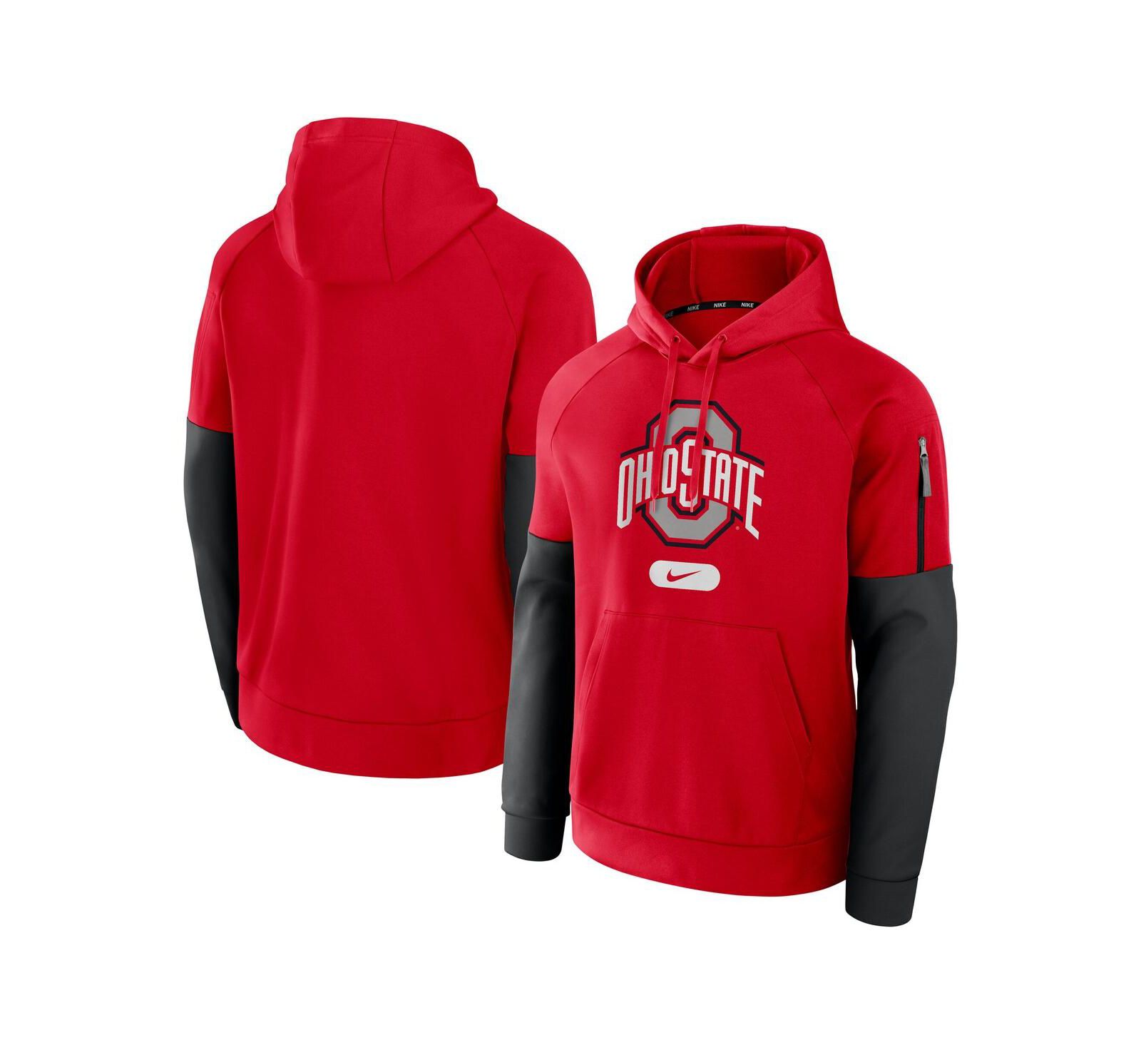 Мужское худи Nike Performance с принтом Ohio State Buckeyes, алый