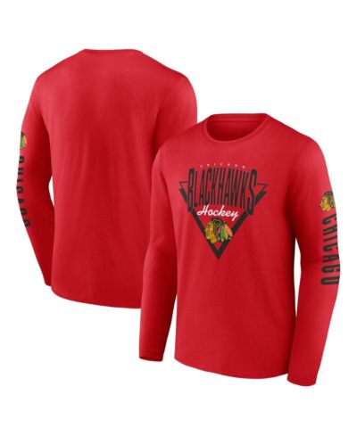 Fanatics Men's Red Chicago Blackhawks Headline Long Sleeve T-Shirt