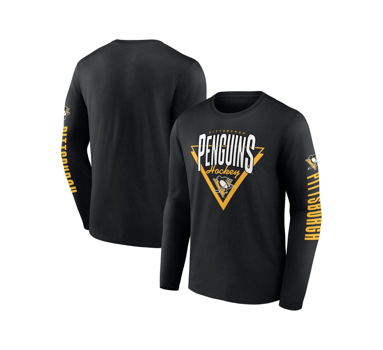 Fanatics Мужской Black Pittsburgh Penguins Headline Long Sleeve T-Shirt