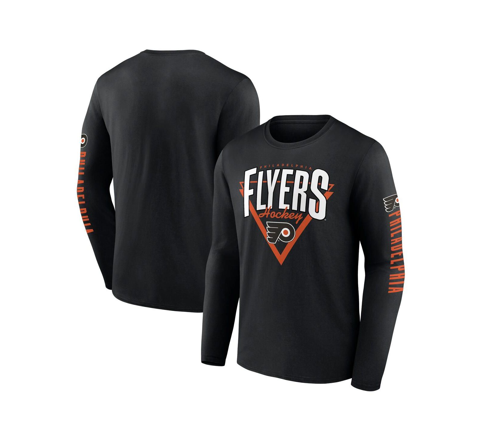 Fanatics Men's Black Philadelphia Flyers Headline Long Sleeve T-Shirt