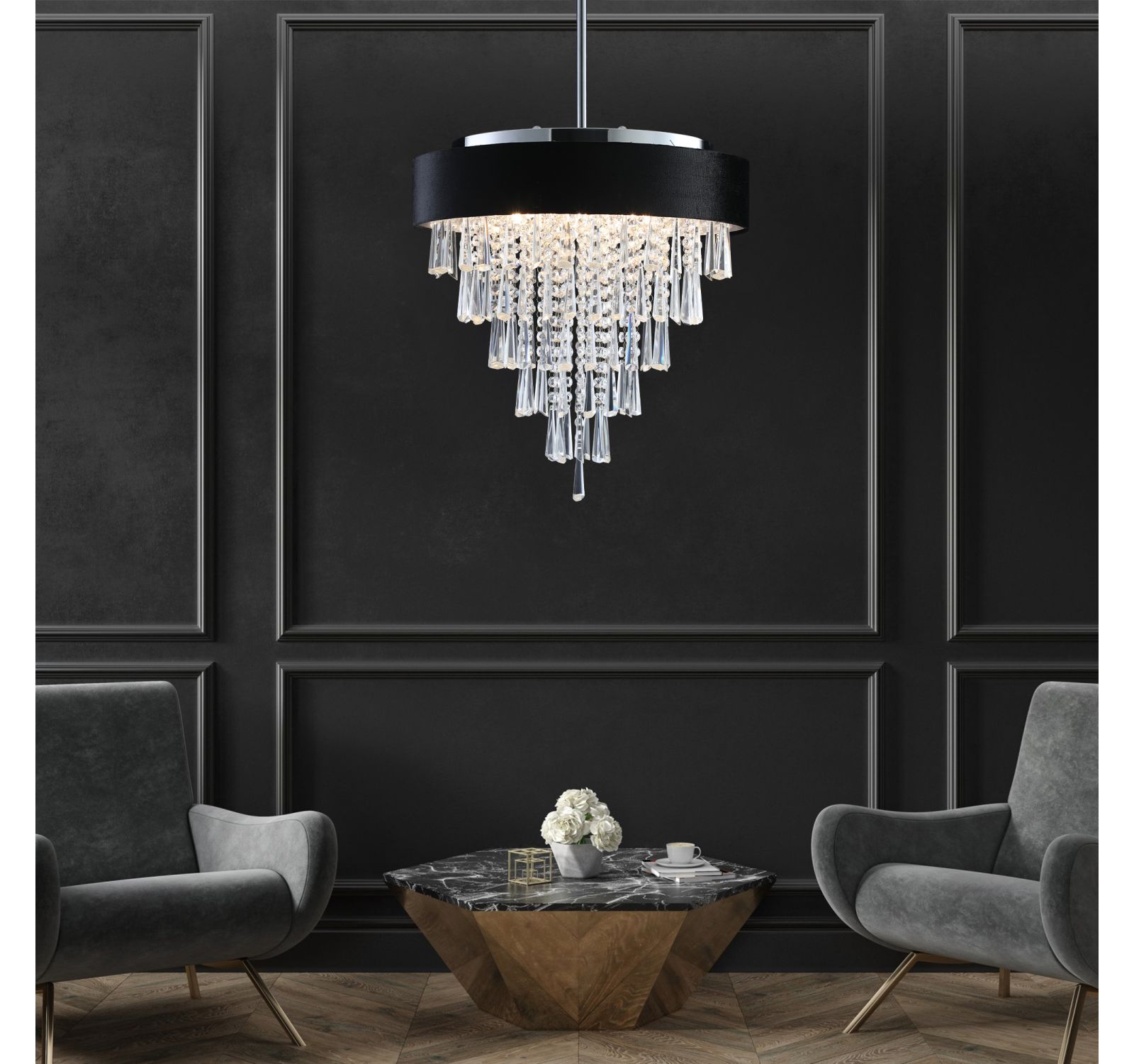 Streamdale Furniture хрустальная люстра круглая