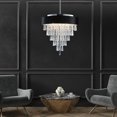 Streamdale Furniture Crystal Chandelier Round Luxury Lamp