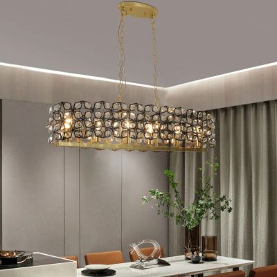 Современная овальная хрустальная люстра Streamdale Furniture Modern