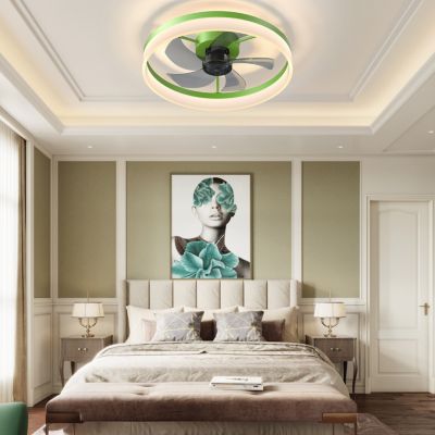 Потолочный вентилятор Streamdale Furniture Dimmable LED с тонким современным креплением