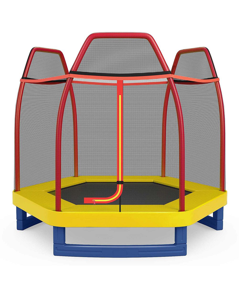 Costway Детский Trampoline with Safety Enclosure Net Spring Pad & Jumping Mat