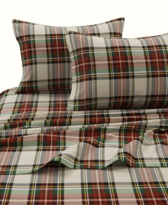 Tribeca Living Holiday Printed Cotton Flannel Extra Deep 4-Pc. Sheet Set, California King