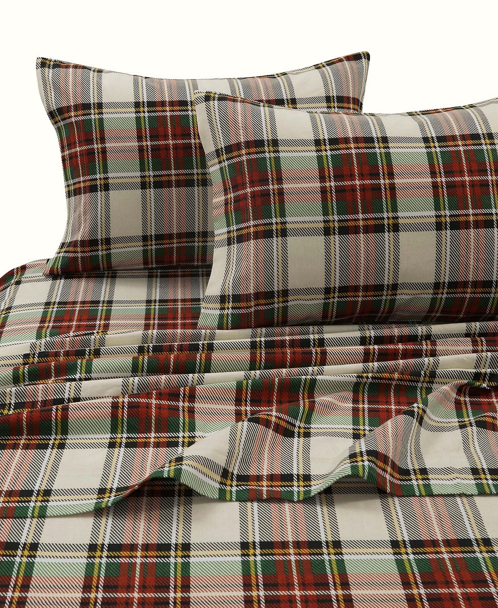 Tribeca Living Holiday Printed Cotton Flannel Extra Deep 4-Pc. Sheet Set, Queen