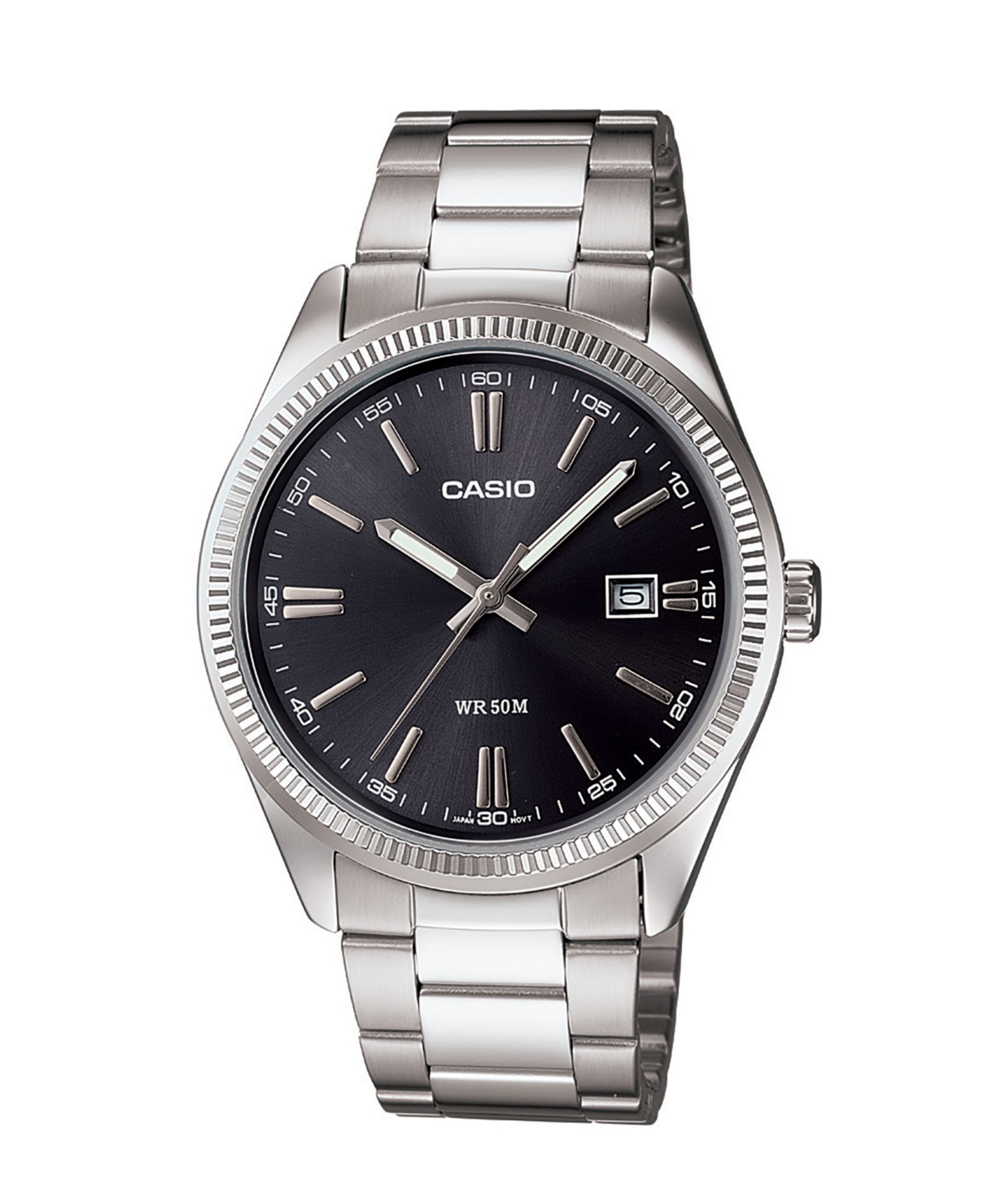 Casio Men's Analog Silver-Tone Stainless Steel Watch, 38.5mm, MTP1302D-1A1VT