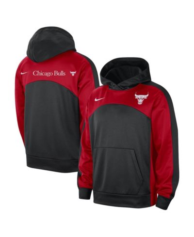 Men's Nike Black, Red Chicago Bulls Authentic Starting Five Force Performance Pullover Hoodie