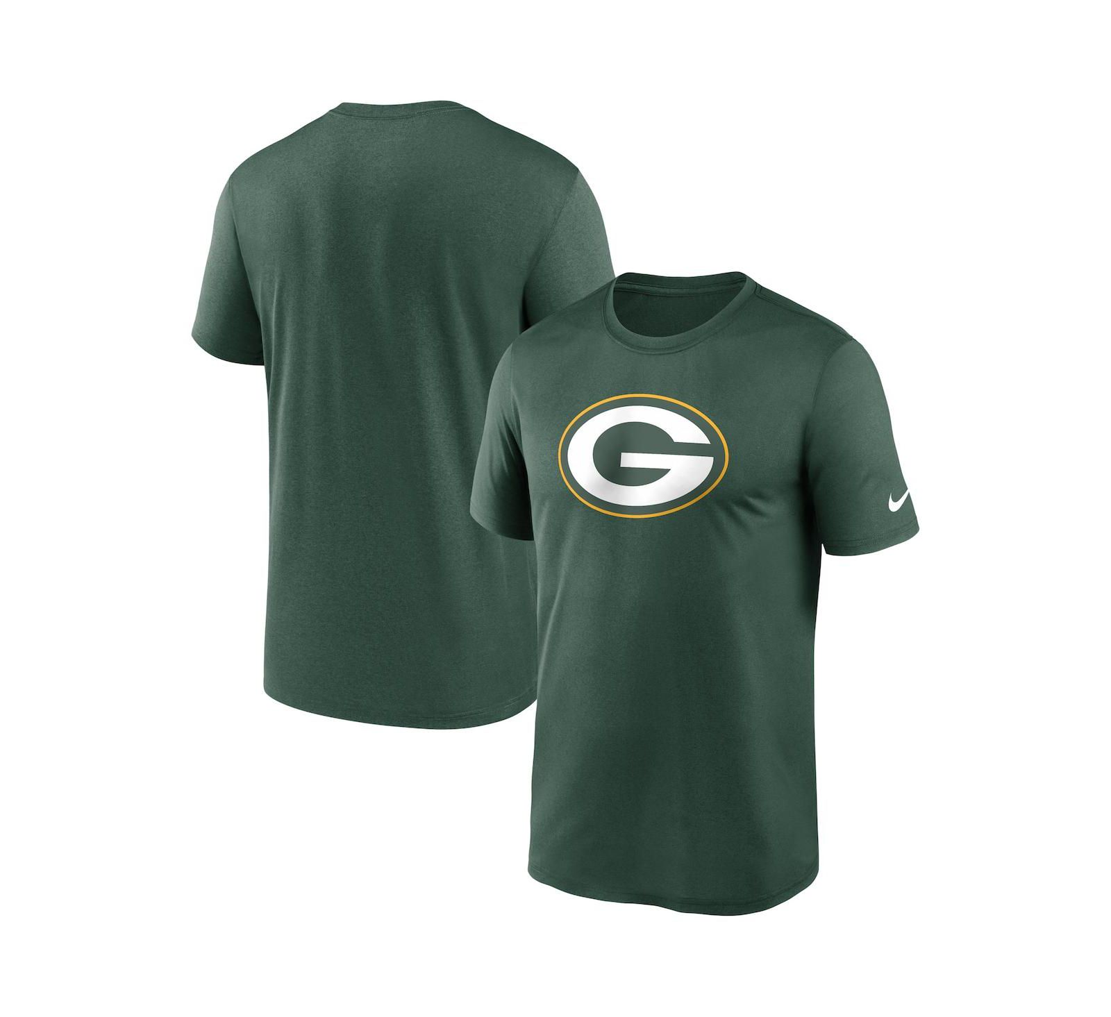 Мужская футболка Nike Green Bay Packers Legend Logo Performance, зеленая