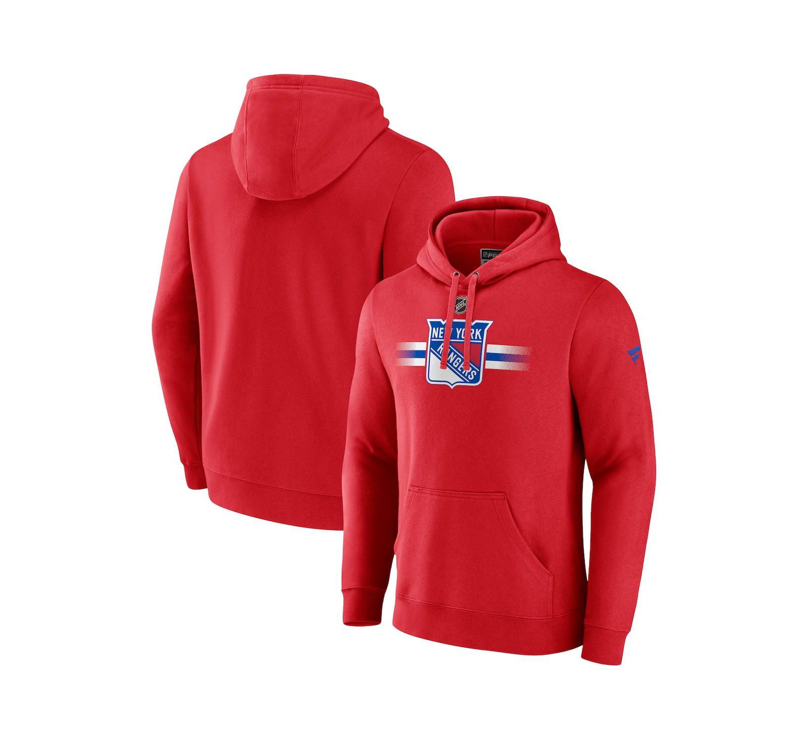 Мужское худи Fanatics Red New York Rangers Authentic Pro Secondary Pullover