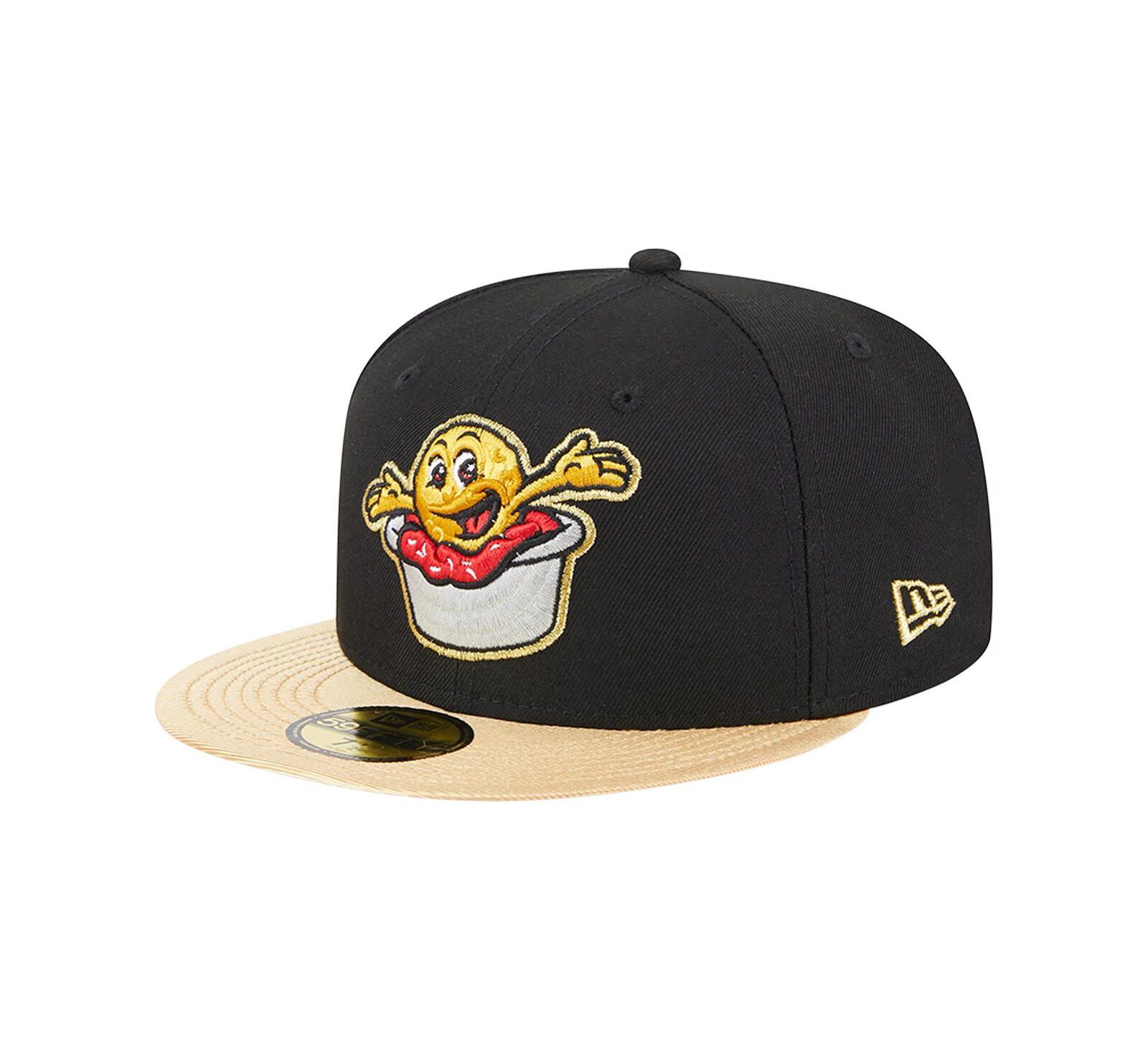Мужская кепка New Era 59FIFTY Fitted Akron RubberDucks Theme Nights Akron Sauerkraut Balls, Black