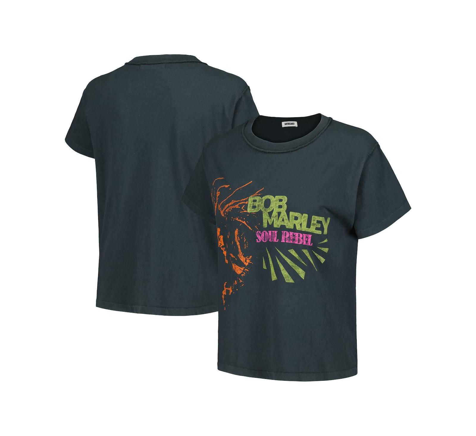 Женская футболка Daydreamer Black Distressed Bob Marley Soul Rebel