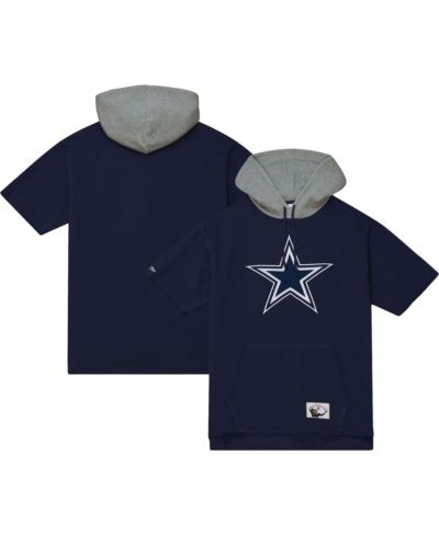 Mitchell & Ness Мужское темно-синее худи Dallas Cowboys с коротким рукавом