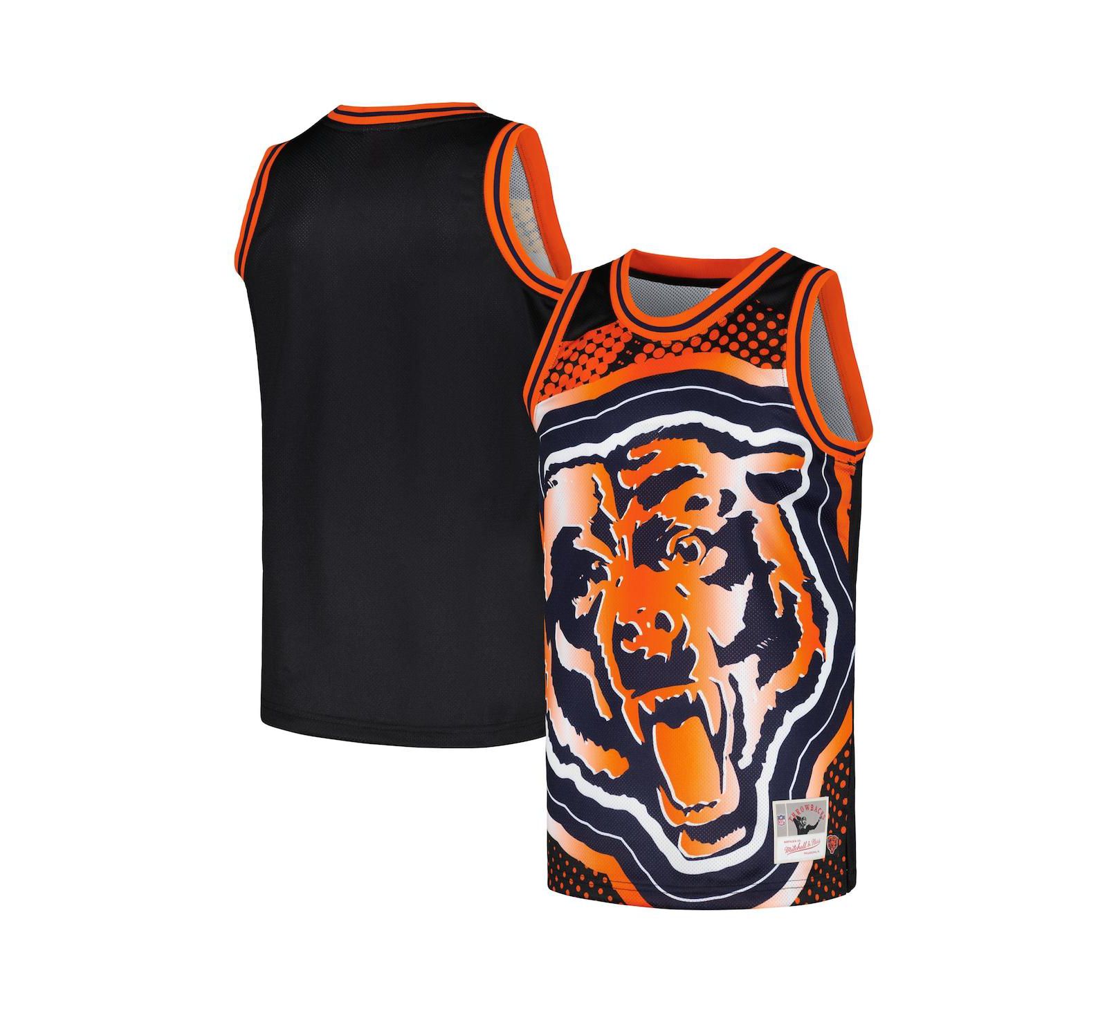 Мужская майка Mitchell & Ness Black Chicago Bears Big Face 7.0 Fashion Tank Top