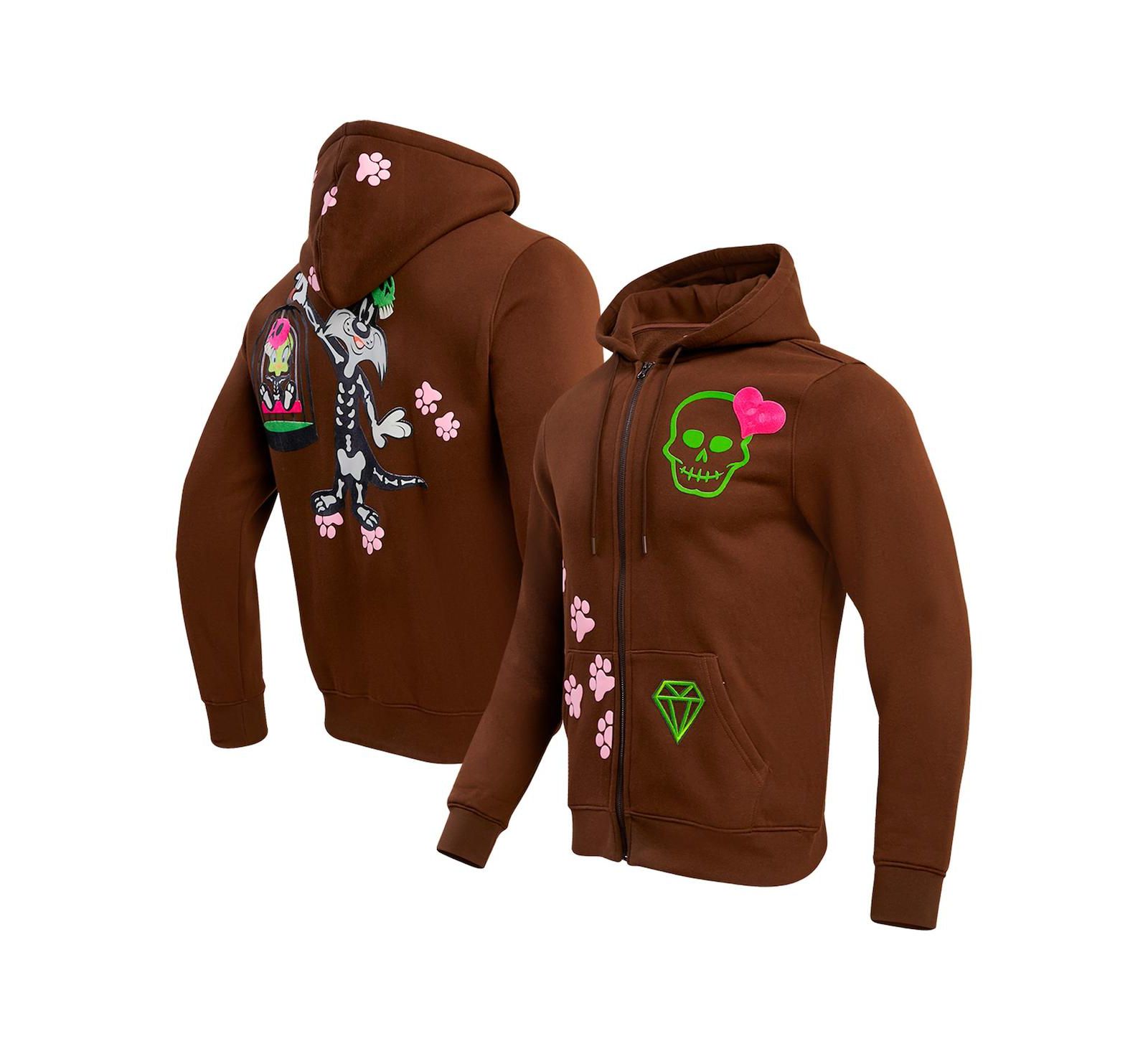 Мужское и Женское худи Freeze Max Brown Looney Tunes Sylvester Full-Zip