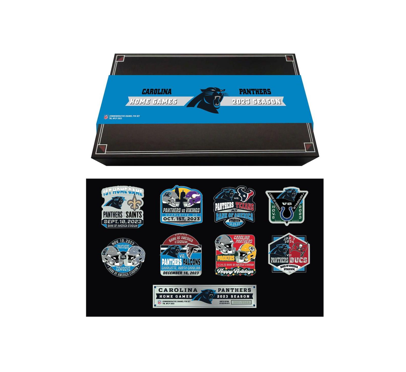 Набор значков Mojo Licensing Carolina Panthers 2023 Game Day Collector Set