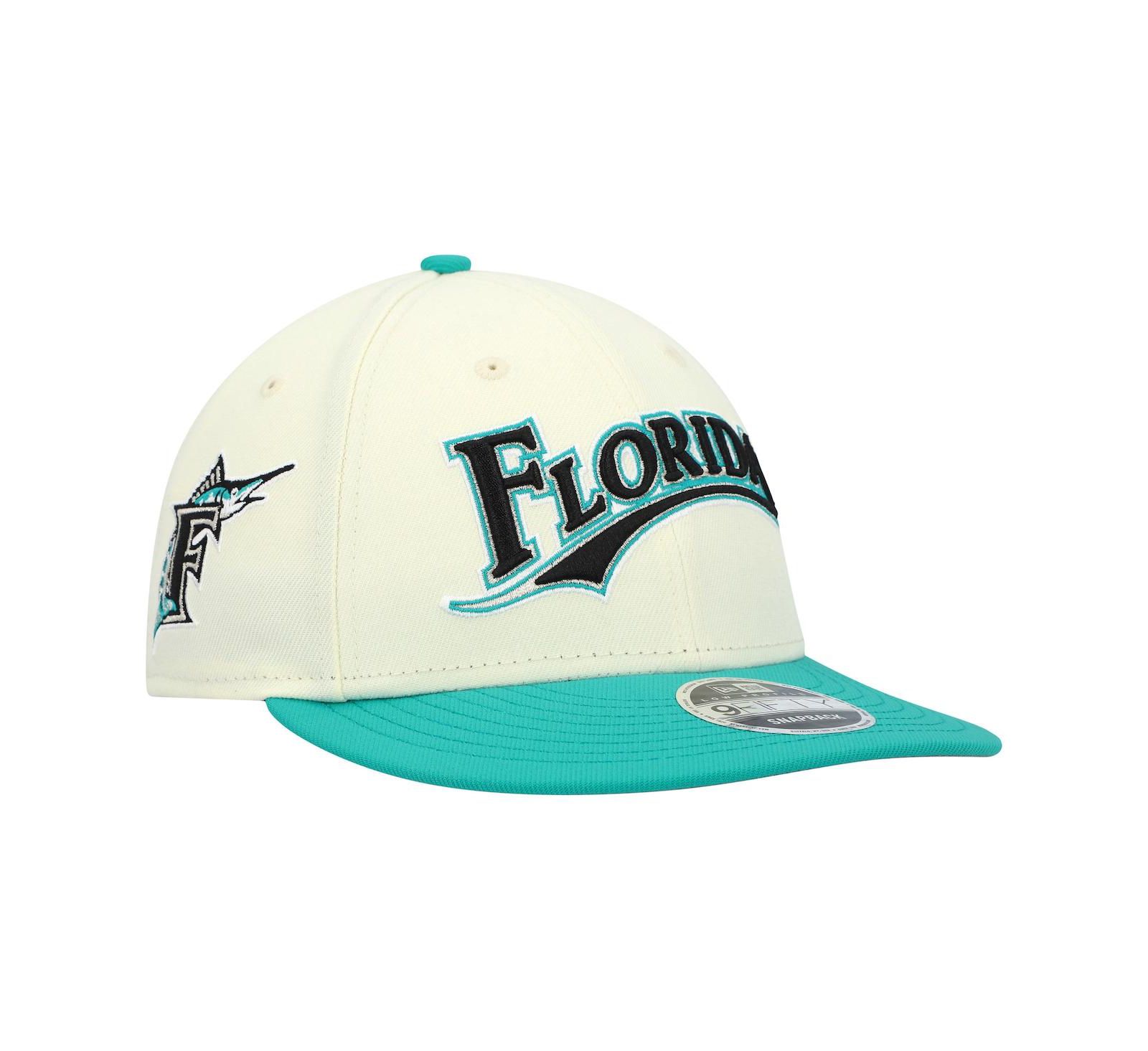 New Era x Felt Мужская кепка 9FIFTY Snapback Low Profile Cream Florida Marlins