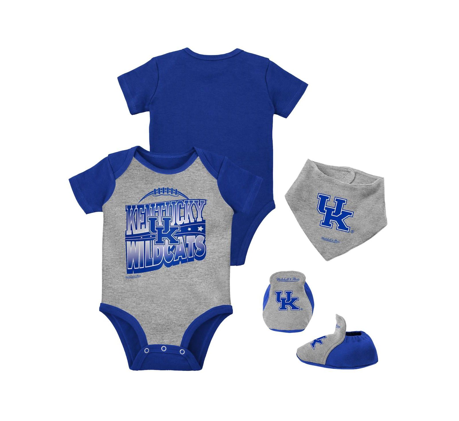 Набор для малышей Mitchell & Ness: боди, нагрудник и пинетки, 3 шт., Kentucky Wildcats