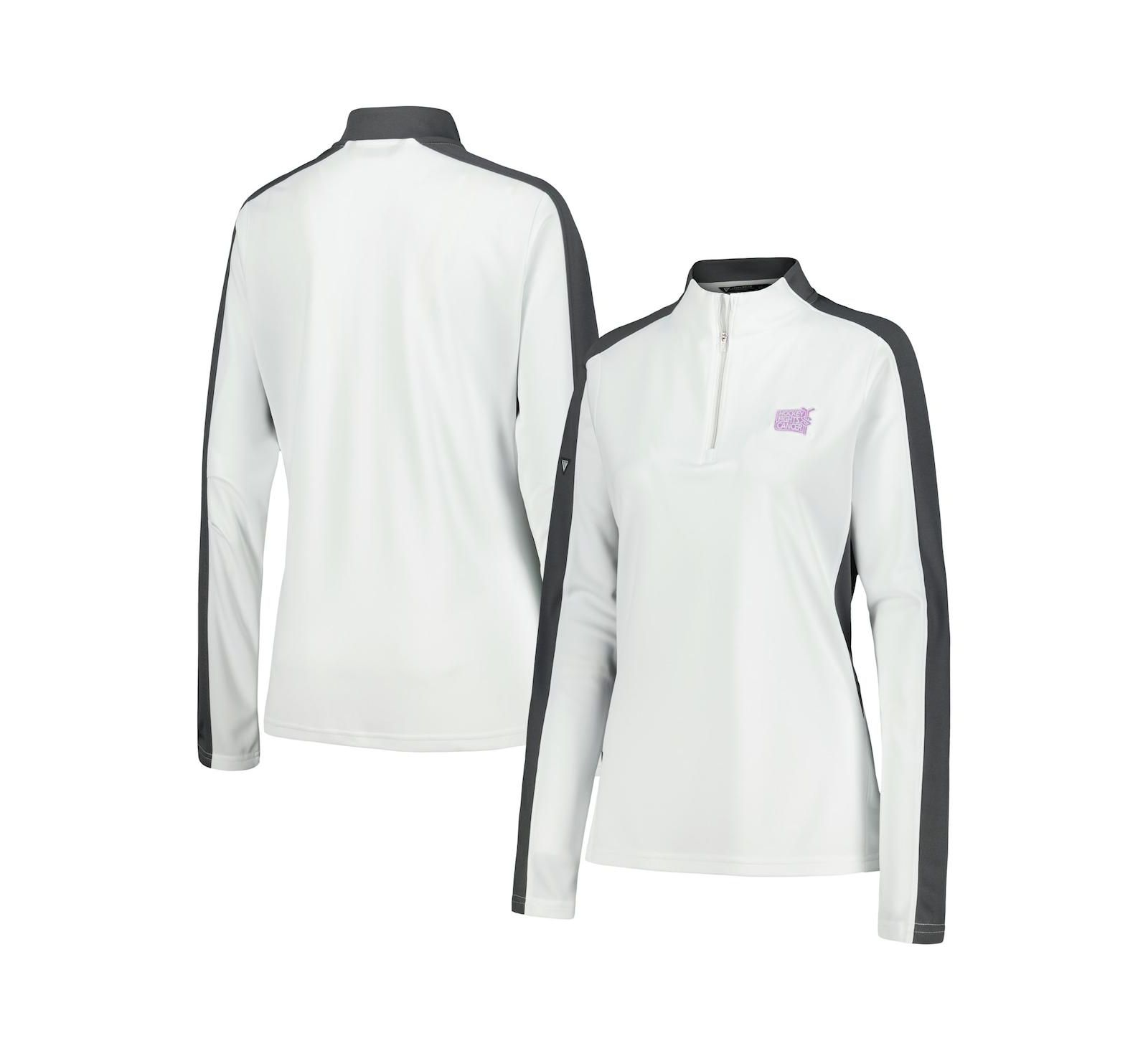 Женский джемпер LevelWear White NHL 2023 Hockey Fights Cancer Remi Quarter-Zip
