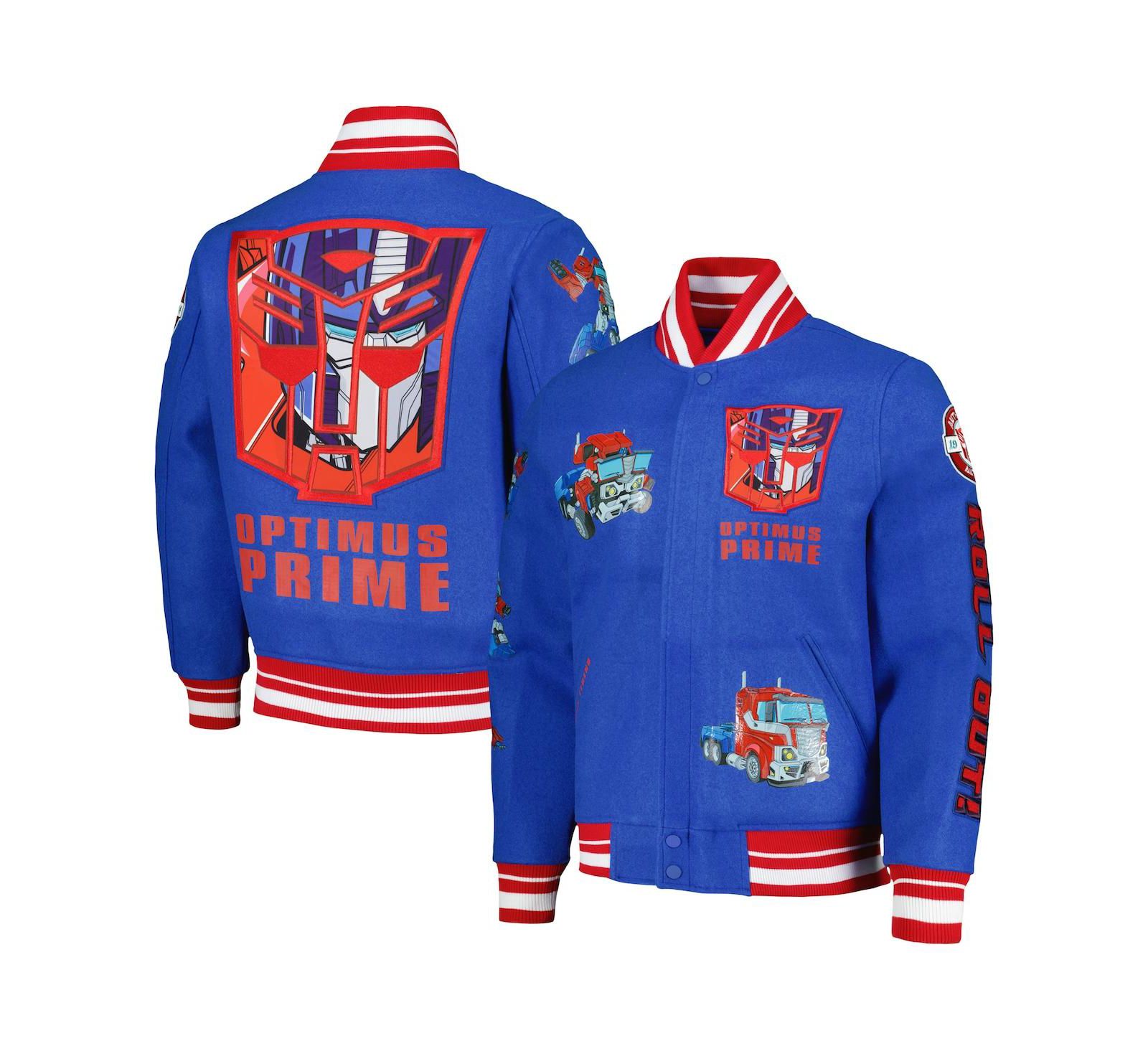 Men's Freeze Max Royal Transformers Roll Out Full-Zip Varsity Jacket