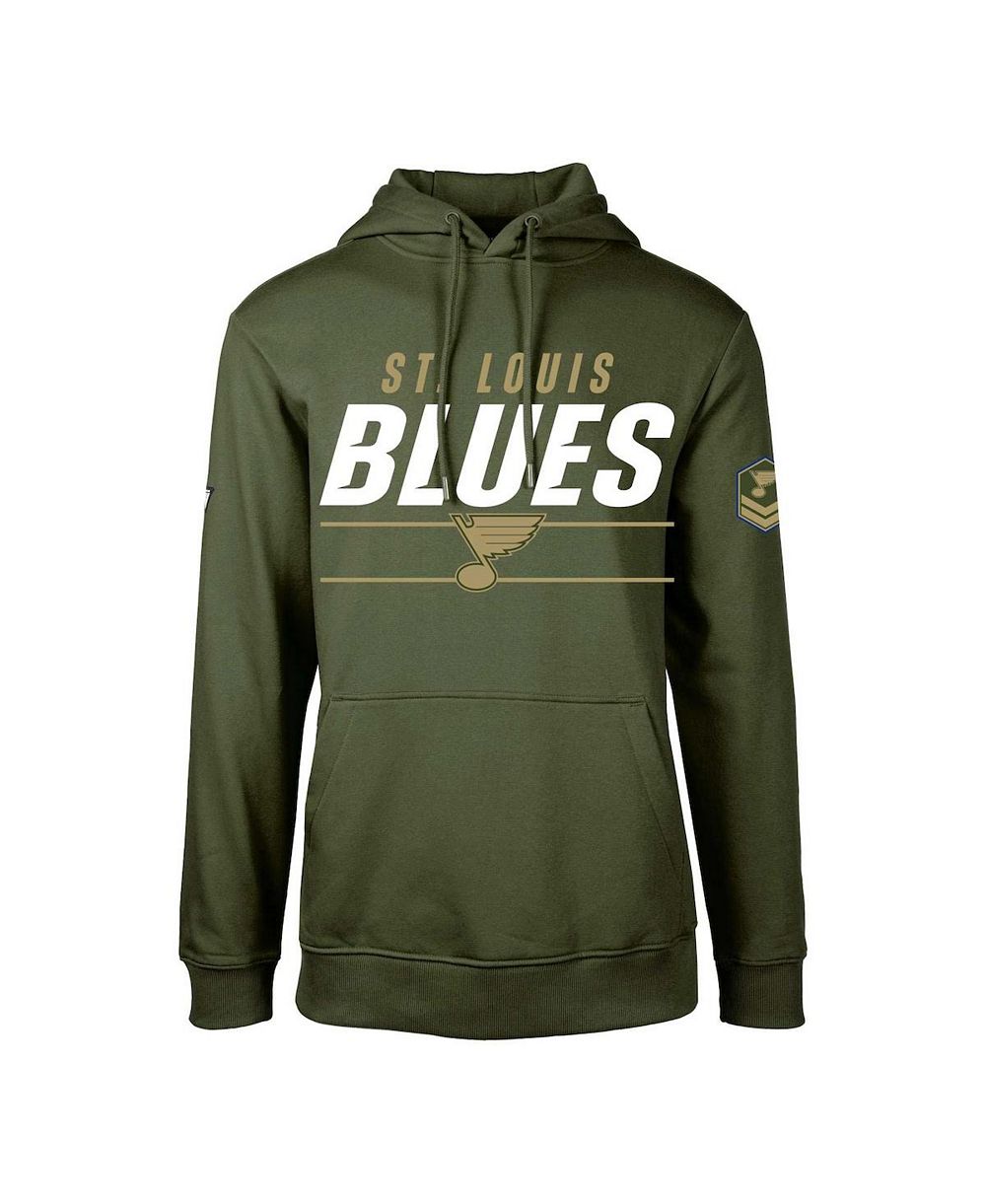 Мужское худи LevelWear St. Louis Blues Podium Fleece Pullover оливкового цвета
