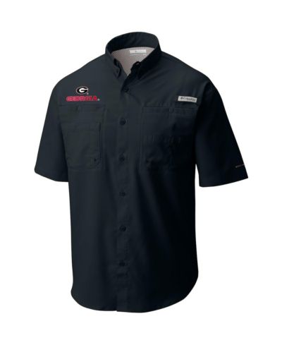 Мужская рубашка Columbia Black Georgia Bulldogs Big and Tall Collegiate Tamiami Button-Down