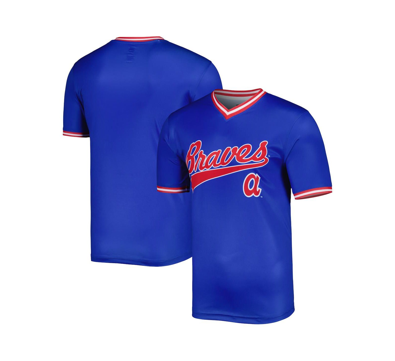 Мужской Stitches Royal Atlanta Braves Cooperstown Collection Team Jersey