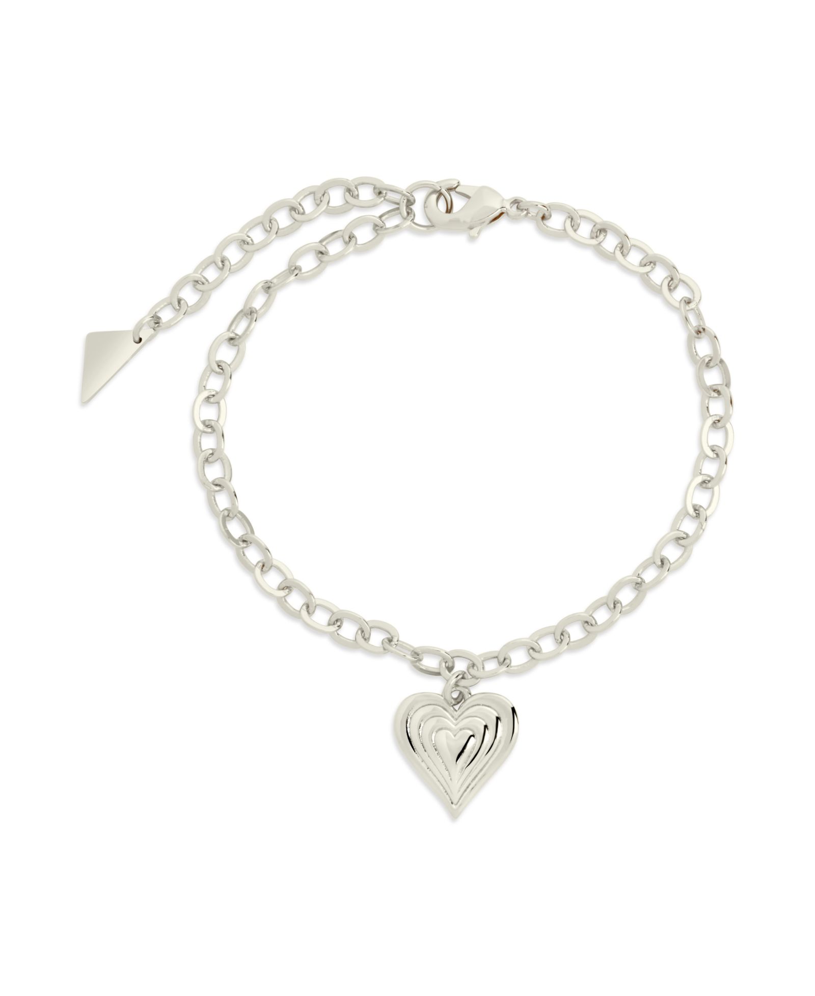 Браслет Sterling Forever Silver-Tone или Gold-Tone Beating Heart Charm