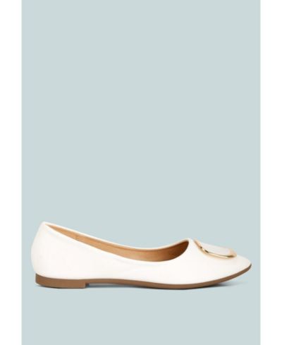 London Rag Womens Karder Brooch Detail Ballet Flats