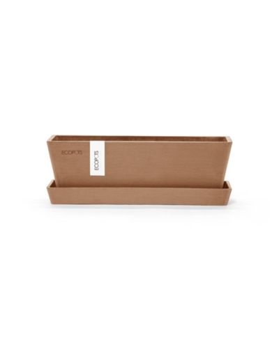ECOPOTS прямоугольный кашпо Bruges Modern с поддоном, 10in