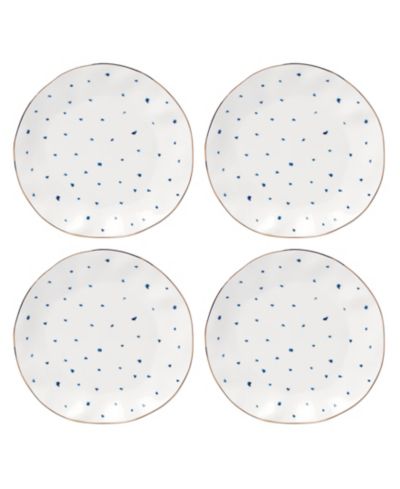 Lenox Blue Bay Dots Dinner Plates, Set of 4