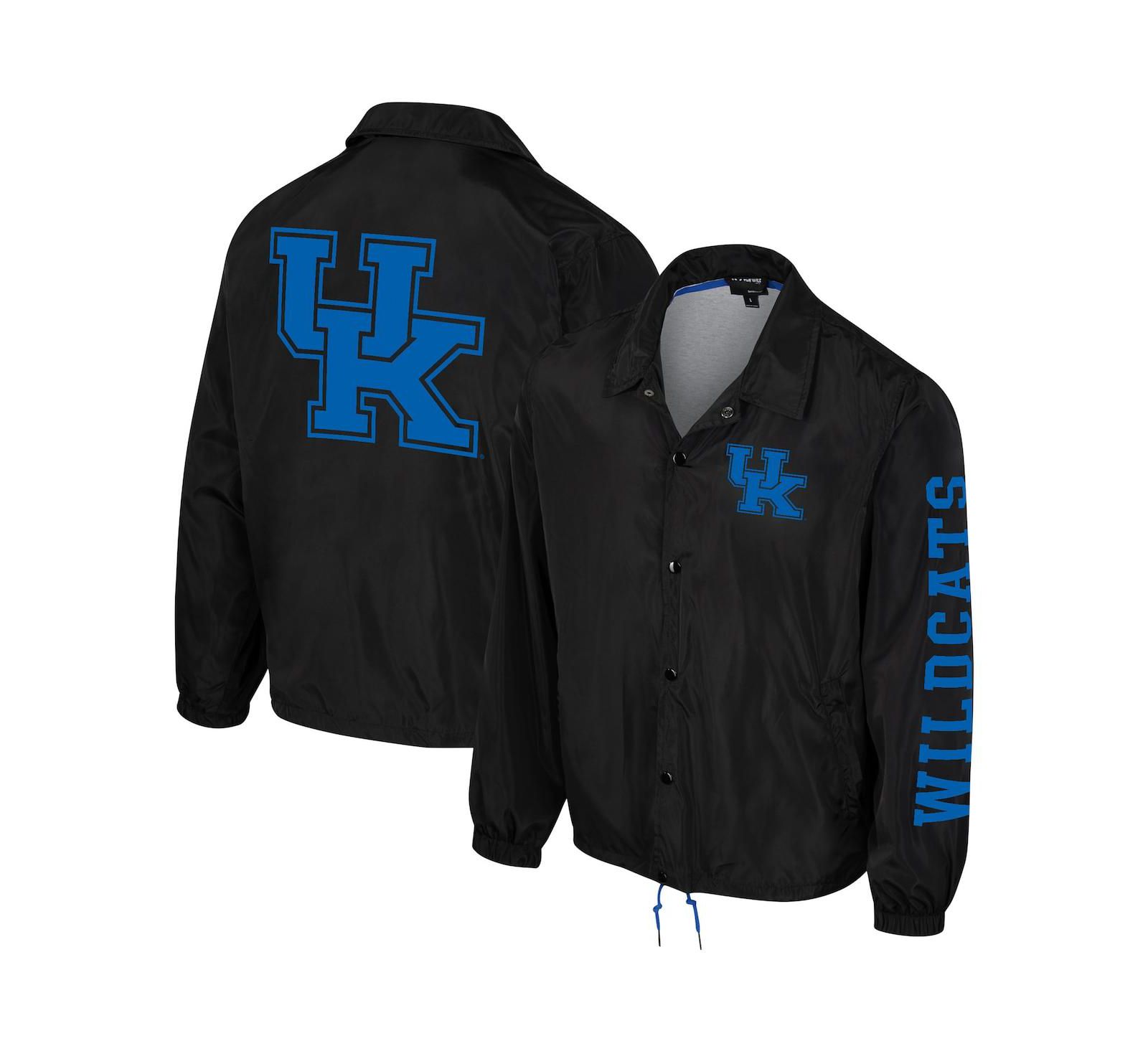 Men's and Women's The Wild Collective Black Kentucky Wildcats Coaches Full-Snap Jacket