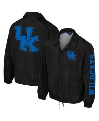 Мужская и женская куртка The Wild Collective Black Kentucky Wildcats Coaches Full-Snap