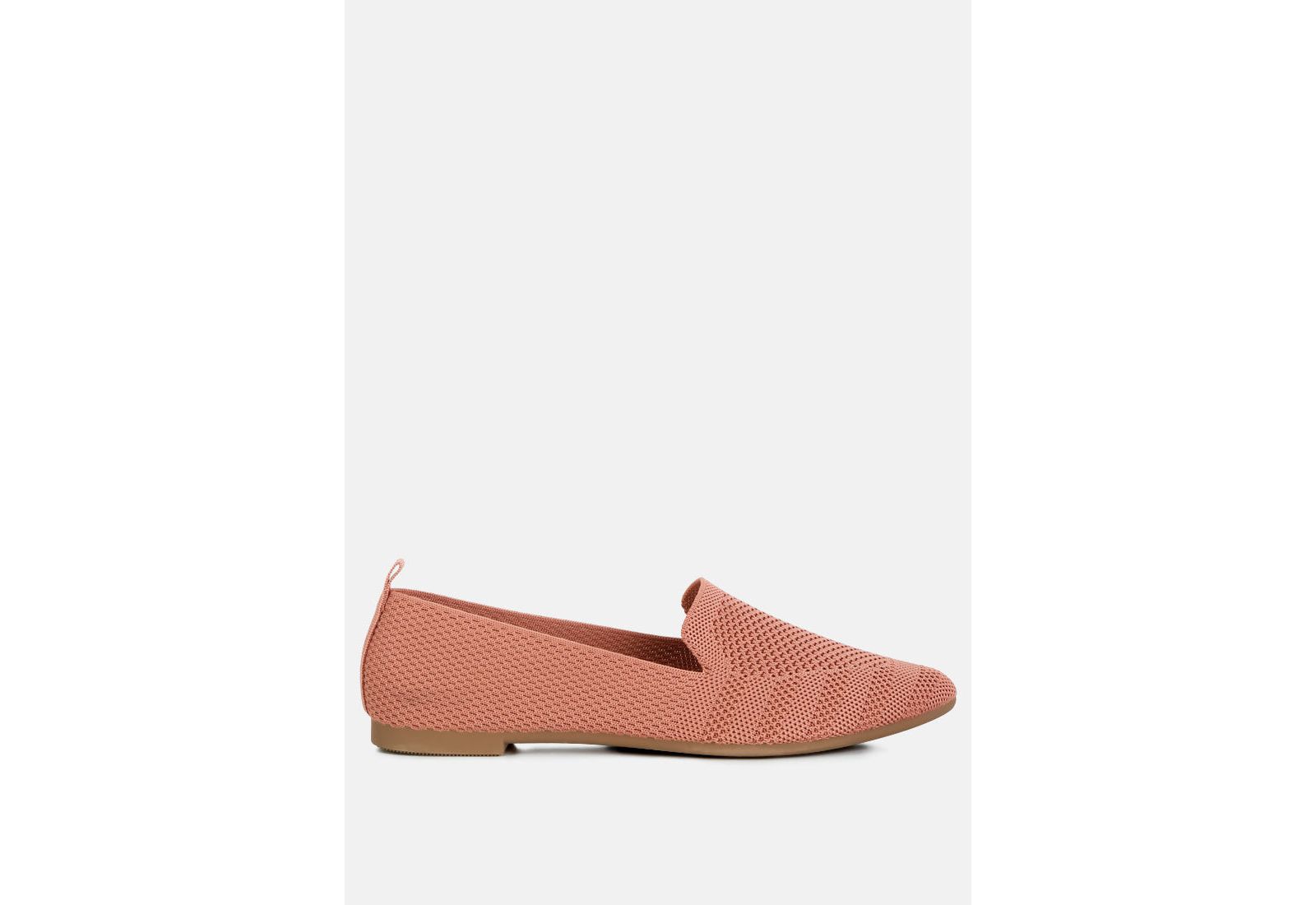 London Rag Womens Akili Knit Textile Solid Flats