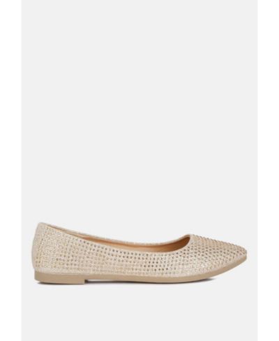 London Rag Women's Denki Studded Ballerina Flats