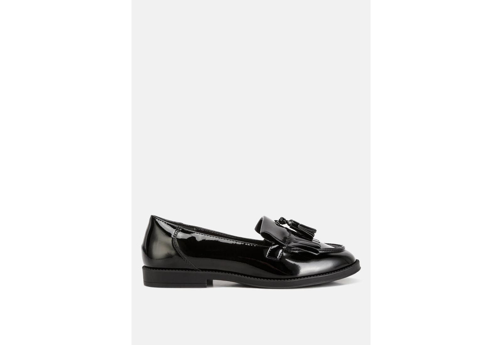 London Rag Women's Valerie Tassel Detail Patent Loafers