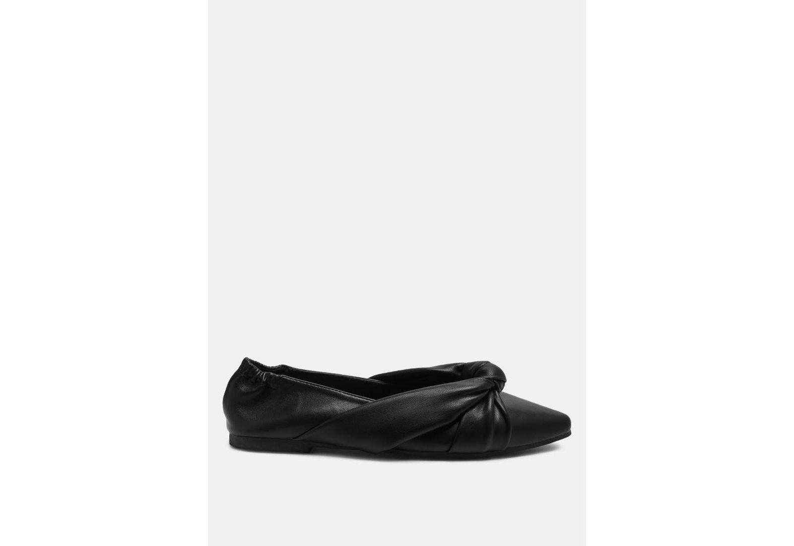 London Rag Womens Norma Knot Detail Elasticated Ballet Flats
