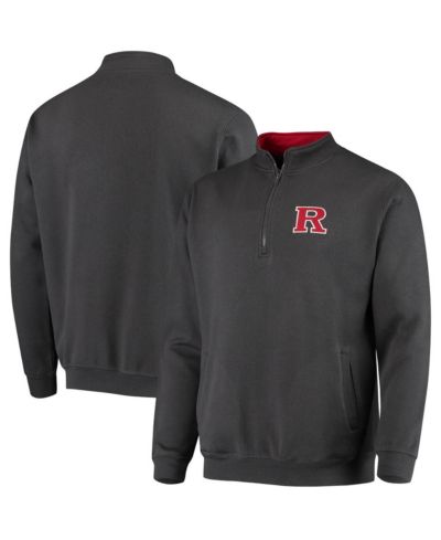 Мужская куртка Colosseum Charcoal Rutgers Scarlet Knights Tortugas Logo с молнией на 1/4
