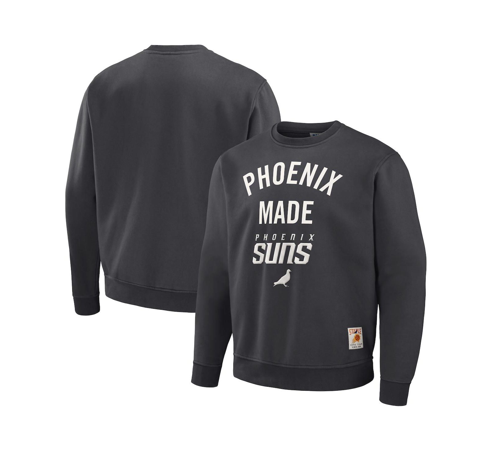 Мужская футболка Staple NBA x Staple Anthracite Phoenix Suns Plush Pullover Sweatshirt