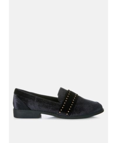 Женские лоферы London Rag Walkin Stud Detail Velvet