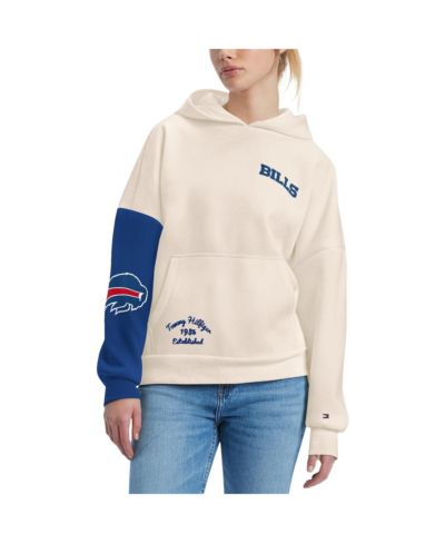 Женское худи Tommy Hilfiger Cream, Royal Buffalo Bills Harriet Pullover