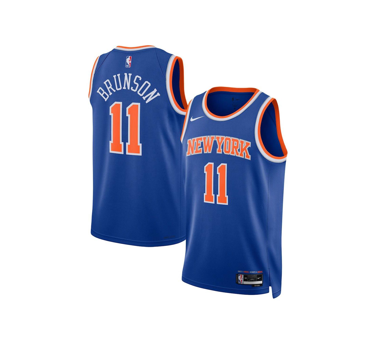 Джерси Nike Jalen Brunson Blue New York Knicks Swingman - Icon Edition