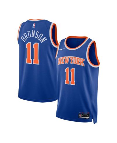 Men's and Women's Nike Jalen Brunson Blue New York Knicks Swingman Jersey - Icon Edition