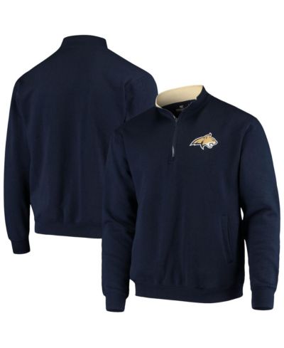 Куртка Colosseum Men's Navy Montana State Bobcats Tortugas Logo Quarter-Zip