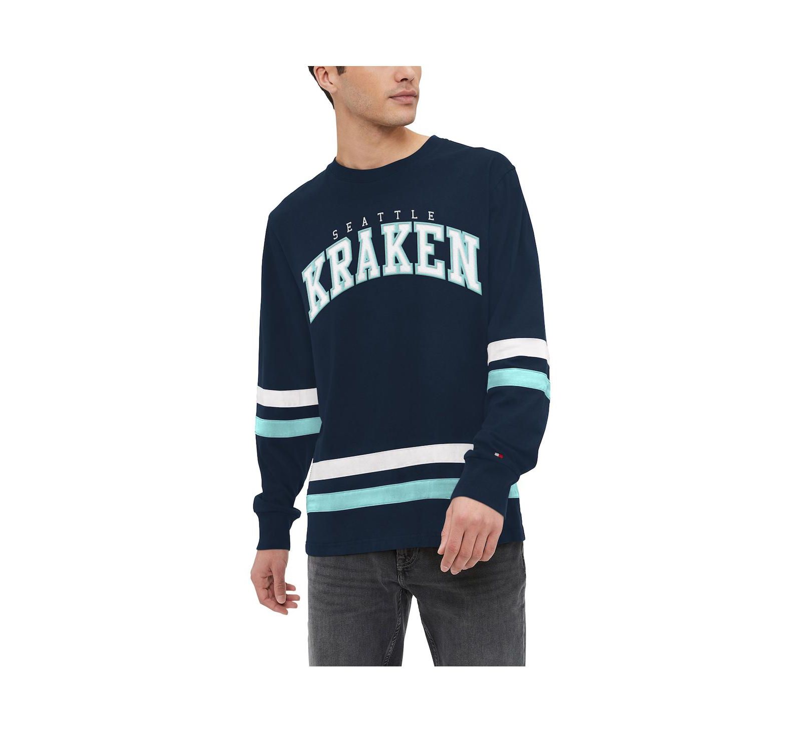 Men's Tommy Hilfiger Navy Seattle Kraken Nolan Long Sleeve T-shirt