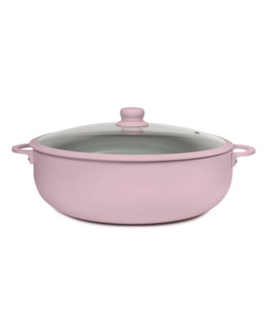 Sedona Kitchen Aluminum 12 Qt Caldero with Silicone Rim Glass Lid and Silicone Handle Holder