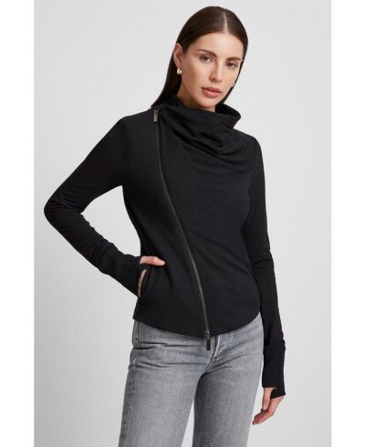 Marcella Women's Linwood Asymmetric Zip Cowl-Collar Sweatshirt Jacket