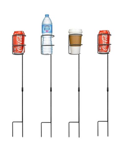 Outdoor Beverage Heavy Duty Drink Holder Stakes Set Of 4
